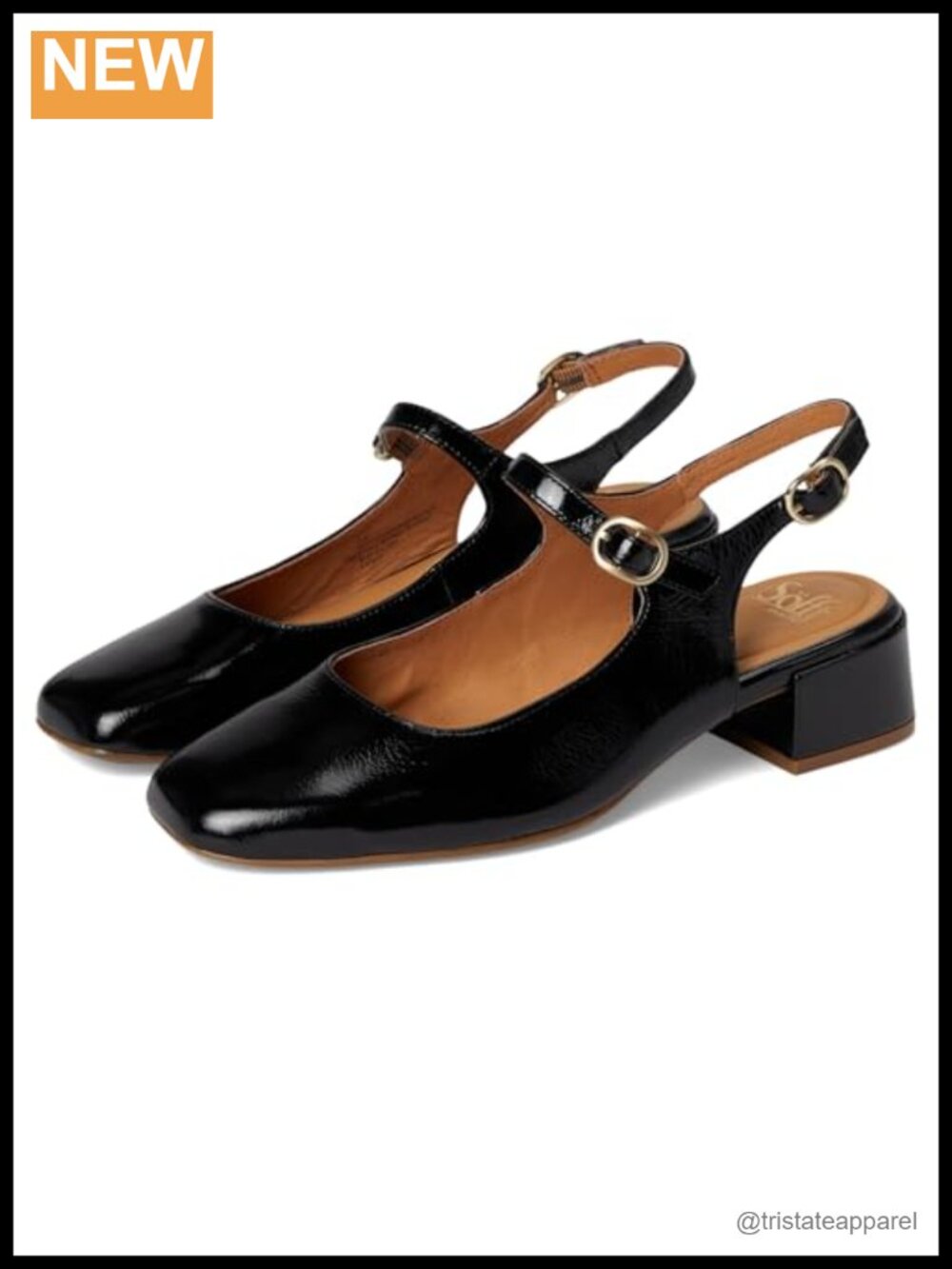 Sofft Leyla Women's Leather Mary Jane Block Heel Pumps